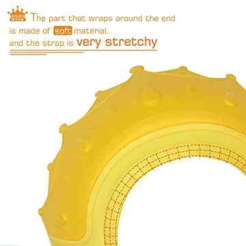 Baby Shower Cap Waterproof Shampoo hat for Children Toddler Girls Boys Protect ears eyes.Adjustable Silicone Bathing Crown.