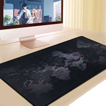 Qisan Large Gaming Mouse Pad - Extended Size with Anti-Slip Base