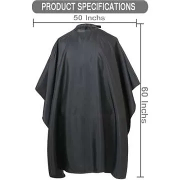 Borogo Professional Hair Cutting Cape with Adjustable Snap Closure, Salon Barber Cape,Waterproof Hai...
