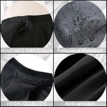 Borogo Professional Hair Cutting Cape with Adjustable Snap Closure, Salon Barber Cape,Waterproof Hairdressing Salon Cape - 50" x 60"