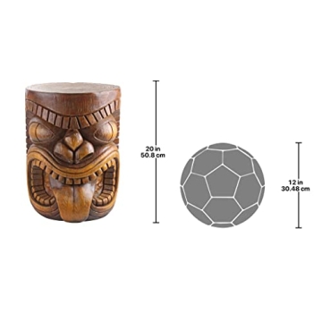 Design Toscano Grand Tiki Face Table for Outdoor Charm