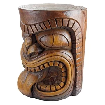 Design Toscano Grand Tiki Face Table for Outdoor Charm