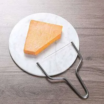 ACKEIVTO Cheese Lyre, Cheese Slicer, Stainless Steel Cheese Slicers with Wire, Handheld Butter Cutter Tools for Soft Hard Block Cheese