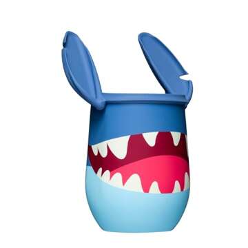 Corkcicle x Disney Stitch Stemless Insulated Wine Glass Tumbler, 12 oz – Stylish, Spill-proof & Ea...
