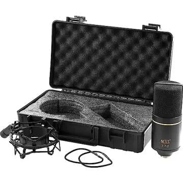 MXL 770 Condenser Microphone for Podcasting, Singing, Home Studio Recording, Gaming & Streaming | XLR | Large Diaphragm | Cardiod (Black)
