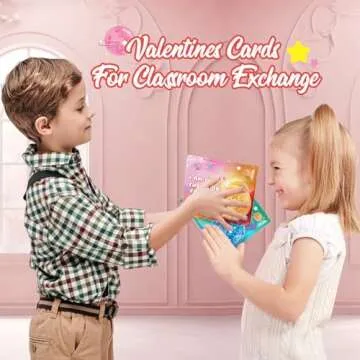 SpringFlower 24 Pack Valentines Day Cards For Kids With Stretchy Balls Toys, Kids Classroom Valentines Exchange Gifts, Valentines Party Favors For Kids, School Classroom Valentine's Prizes