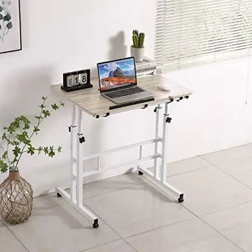 Height Adjustable Rolling Desk for Home Office & Study