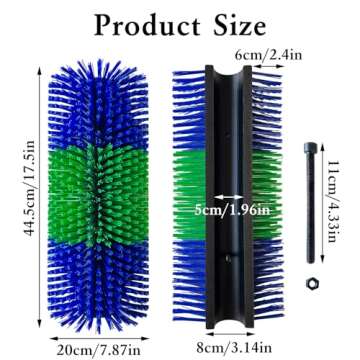 LAIAMER Livestock Scratch Brushes, Horse Scratcher Cow Scratcher Grooming Horse Supplies with Screws, Relieve Itchy Livestock Back Massage Brush for Goat, Pigs and Other Livestock