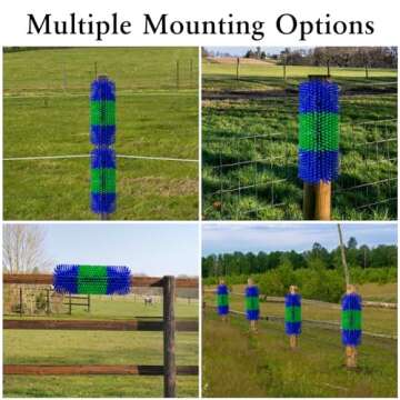 LAIAMER Livestock Scratch Brushes, Horse Scratcher Cow Scratcher Grooming Horse Supplies with Screws, Relieve Itchy Livestock Back Massage Brush for Goat, Pigs and Other Livestock