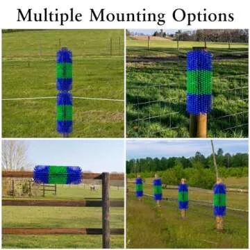 LAIAMER Livestock Scratch Brushes, Horse Scratcher Cow Scratcher Grooming Horse Supplies with Screws, Relieve Itchy Livestock Back Massage Brush for Goat, Pigs and Other Livestock