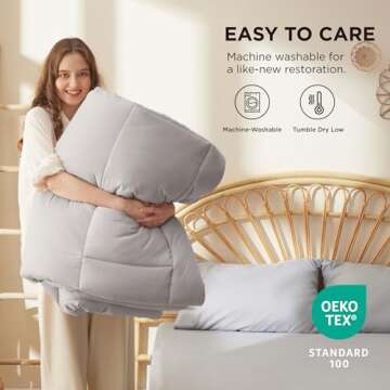 Bedsure Comforter Duvet Insert - King Size All Season Bedding