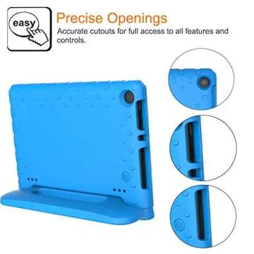 LTROP All-New Fire HD 8 2018/2017 Case - Light Weight Shock Proof Convertible Handle Kid-Proof Cover Kids Case for All-New Fire HD 8 Tablet (8th Gen & 7th Generation, 2017/2018 Release), Blue