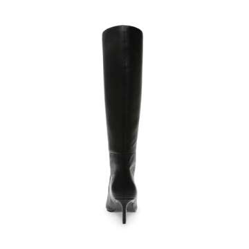 Steve Madden Women's Lavan Knee High Boot, Black Leather, 9