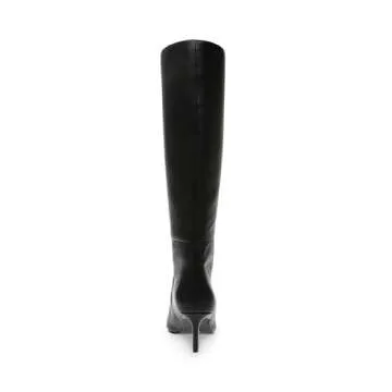 Steve Madden Women's Lavan Knee High Boot, Black Leather, 9
