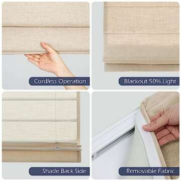 Stylish Cordless Roman Shades for Home Décor