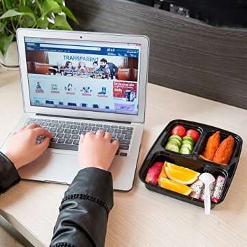 Green Vege Bento Food Storage Containers, 10 Pack