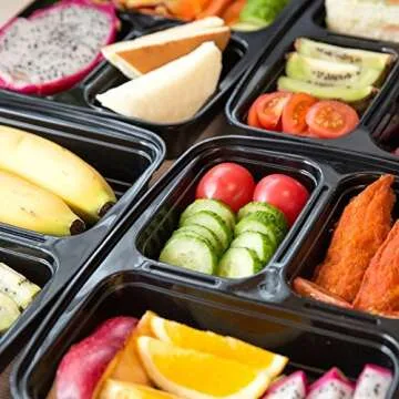 Green Vege Bento Food Storage Containers, 10 Pack