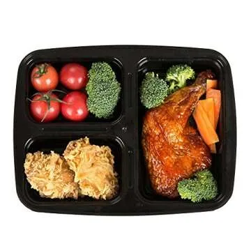 Green Vege Bento Food Storage Containers, 10 Pack