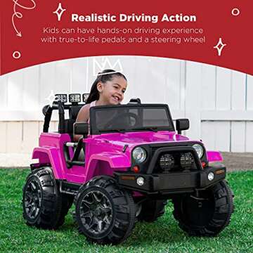 Best Choice Products Kids 12V Ride On Truck, Battery Powered Toy Car w/Spring Suspension, Remote Con...