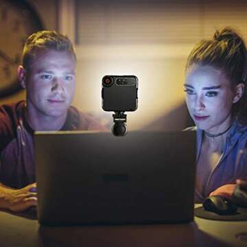 LenTon LED Video Light with Clip Kit for Remote Working,Video Conferencing,Zoom Calls,Live Streaming,Vlog Vlogging,FaceTime,Video Shooting for Desktop,Laptop,MacBook,Camera,iPad,Smartphones