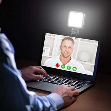 LenTon LED Video Light with Clip Kit for Remote Working,Video Conferencing,Zoom Calls,Live Streaming,Vlog Vlogging,FaceTime,Video Shooting for Desktop,Laptop,MacBook,Camera,iPad,Smartphones
