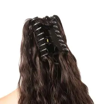 22 Inch Kinky Straight Claw Ponytail Extensions for Effortless Style