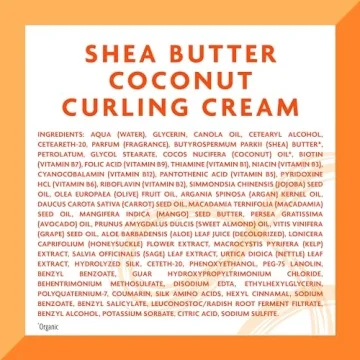 Cantu Coconut Curling Cream for Natural Hair, 12oz