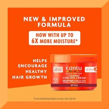 Cantu Coconut Curling Cream for Natural Hair, 12oz