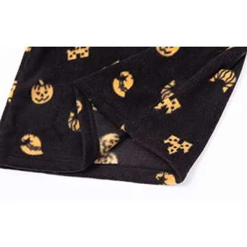 Mud Kingdom Toddler Boys Pumpkin Pajamas Set Polar Fleece Long Sleeve Casual Warm Fall Winter Happy Halloween Black 2T