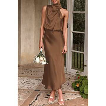 Elegant PRETTYGARDEN Summer Satin Dress for Women