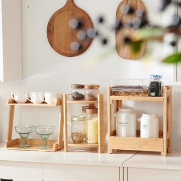 GOBAM Bamboo Makeup Organizer - Stylish & Adjustable