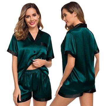 SWOMOG Couples Silk Satin Pajama Set for Ultimate Comfort