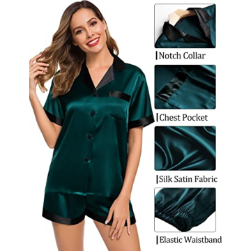 SWOMOG Couples Silk Satin Pajama Set for Ultimate Comfort
