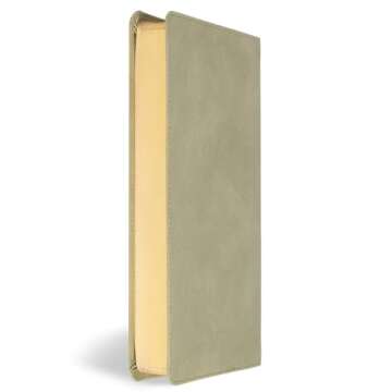 CSB Thinline Bible, Digital Study Edition - Sage SuedeSoft LeatherTouch, Red Letter