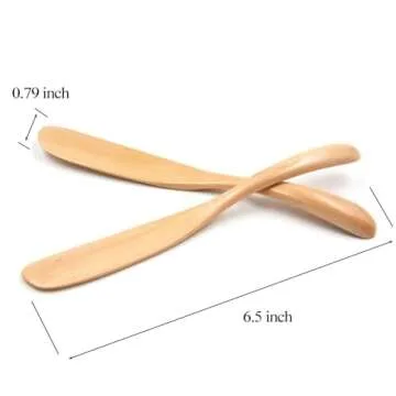Miraclekoo Wood Butter Knife Set - Eco-Friendly & Elegant
