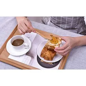 Miraclekoo Wood Butter Knife Set - Eco-Friendly & Elegant
