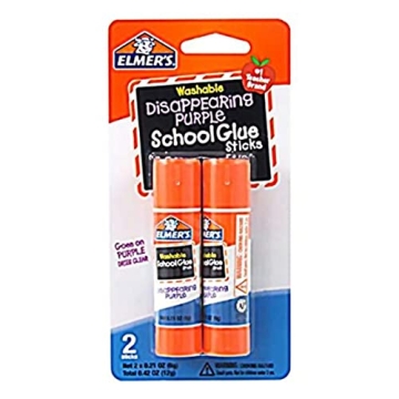 Elmers Glue Stick Purple 2-Pack - Best for Crafting