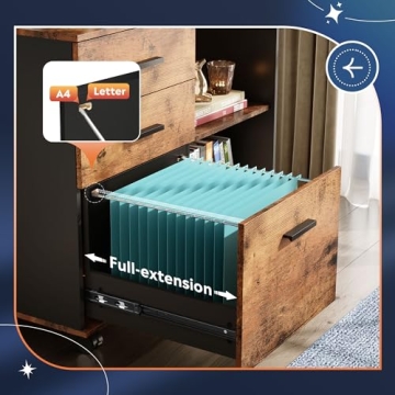 DEVAISE 3-Drawer Wood File Cabinet for Office