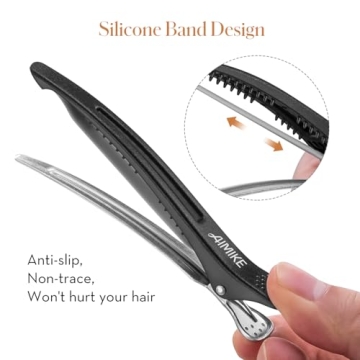 AIMIKE Non-Slip Silicone Hair Clips - Professional Quality