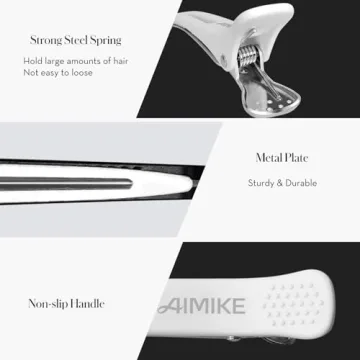 AIMIKE Non-Slip Silicone Hair Clips - Professional Quality