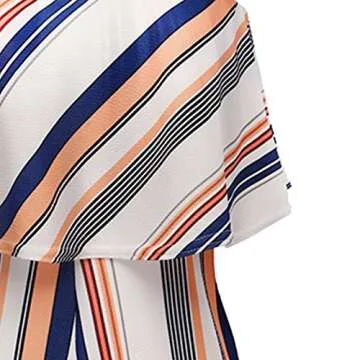 Women Sexy Off Shoulder Floral Printed Playsuit One Piece Summer Strapless Romper Beach Short Jumpsuit,Orange,Medium