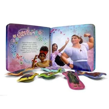 Disney Encanto Bath Time Books - Activity Books for kids, Bath book, 6 Padded suction cups, 1 Mesh bag