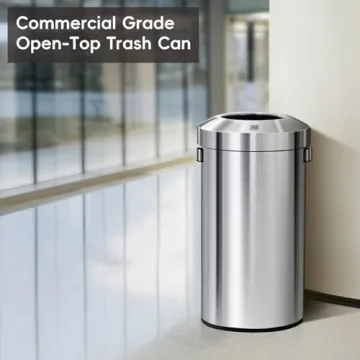 EKO Urban 24 Gallon Round Stainless Steel Waste Bin
