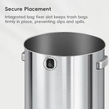 EKO Urban 24 Gallon Round Stainless Steel Waste Bin