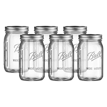 Ball Wide Mouth Glass Mason Jars for Canning and Crafts