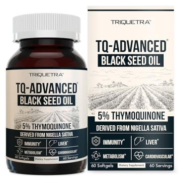 TQ Advanced Black Seed Oil Capsules - 5% Thymoquinone, Maximum Strength, Vegan