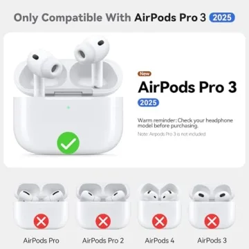 Ljusmicker for AirPods Pro 3 Case 2025 with Cleaner Kit, Soft Silicone Protective Cases for Apple Ai...