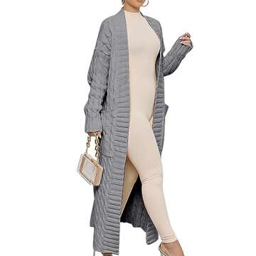 Stylish ANRABESS Women's Long Cardigan for Fall Winter