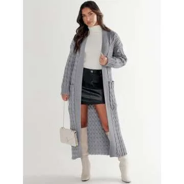 Stylish ANRABESS Women's Long Cardigan for Fall Winter