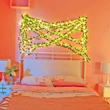 Naidiler Ivy Garland with Lights for Stunning Room Decor